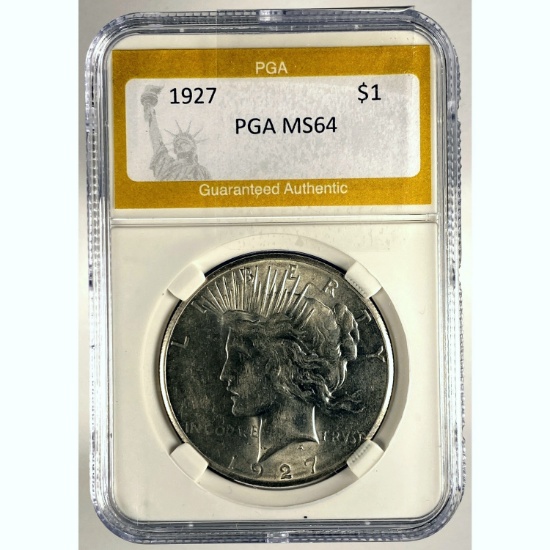 1927 Silver Peace Dollar PGA MS64