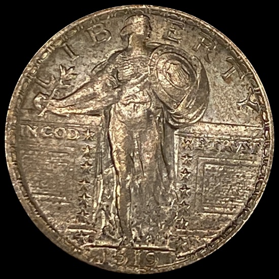 1919-S Standing Liberty Silver Quarter CHOICE AU