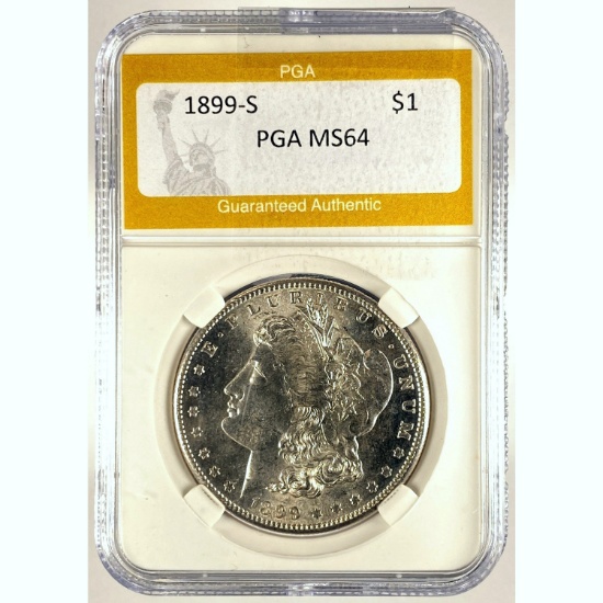 1899-S Morgan Dollar PGA MS64 SILVER