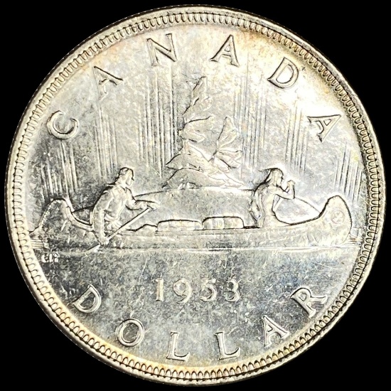 1953 Canada Silver Dollar GEM BU