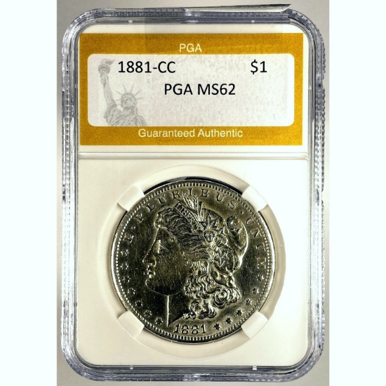 1881-CC Morgan Dollar PGA MS62 SILVER