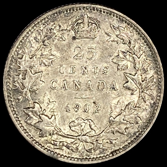 1902 Canada Silver 25 Cents UNCIRCULATED