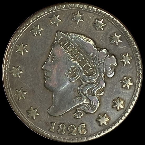 1826 Coronet Head Large Cent CLOSELY UNCIRCULATED