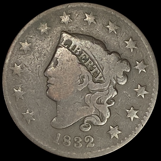 1832 Coronet Head Large Cent NICELY CIRCULATED
