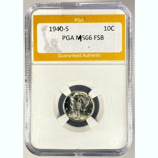 1940-S 10C Mercury PGA MS66 FSB