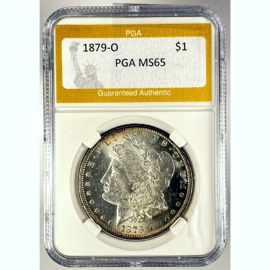 1879-O Morgan Dollar PGA MS65 SILVER