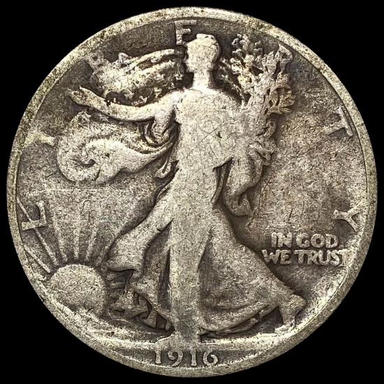 1916 Walking Liberty Half Dollar NICELY CIRCULATED