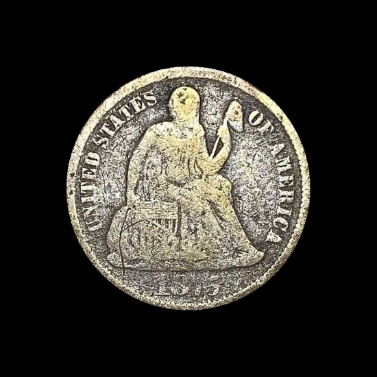 1875-CC Silver Seated Liberty Dime NICELY CIRCULATED