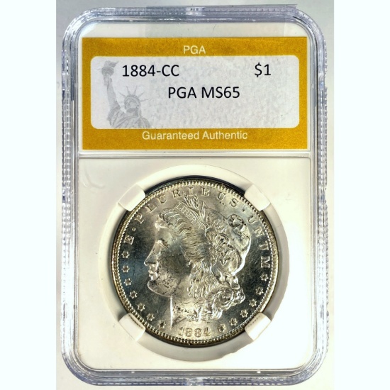 1884-CC Morgan Dollar PGA MS65 SILVER