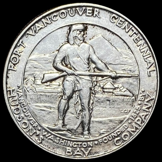 1925 Silver Fort Vancouver Half Dollar CLOSELY UNCIRCULATED