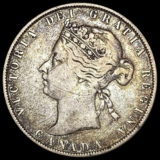 1871-H Silver 50 Cents Canada LIGHTLY CIRCULATED