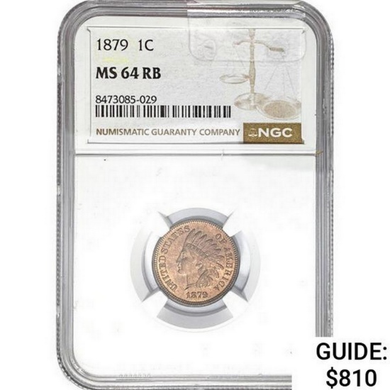 1879 Indian Head Cent NGC MS64