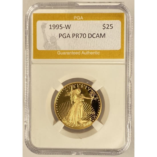 1995-W $25 Gold Eagle 1/2 OZ PGA PR70 DCAM