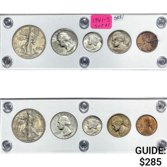 1941-S,1942-D BU US Years Sets [10 Coins]