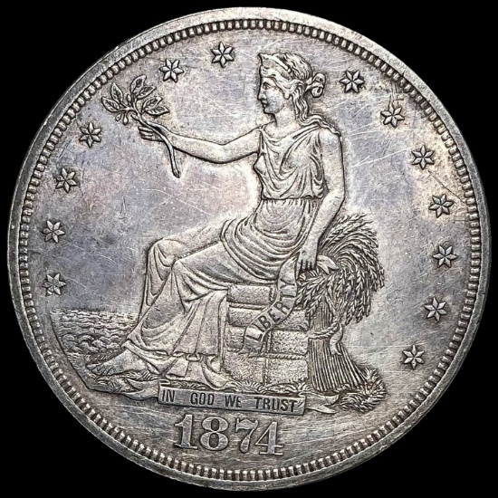 1874 Silver Trade Dollar HIGH GRADE