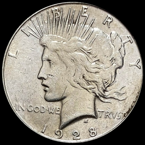 1928-S Silver Peace Dollar CLOSELY UNCIRCULATED