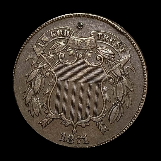 1871 Two-Cent Piece CLOSELY UNCIRCULATED