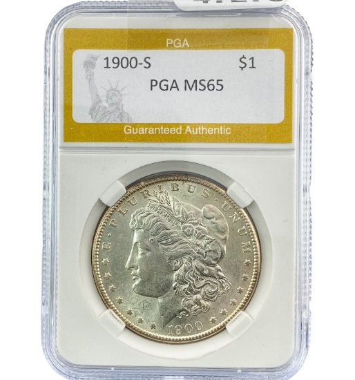 1900-S Silver $1 Morgan Dollar PGA MS65