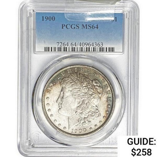 1900 Morgan Silver Dollar PCGS MS64