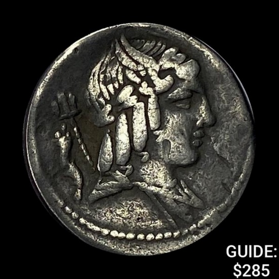 Julius Bursio 85 BC Denarius ABOUT UNCIRCULATED