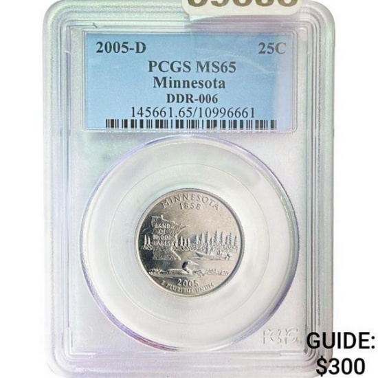 2005-D 25C DDR Minnesota coin PCGS MS65