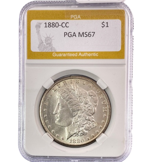 1880-CC Silver $1 Morgan Dollar PGA MS67