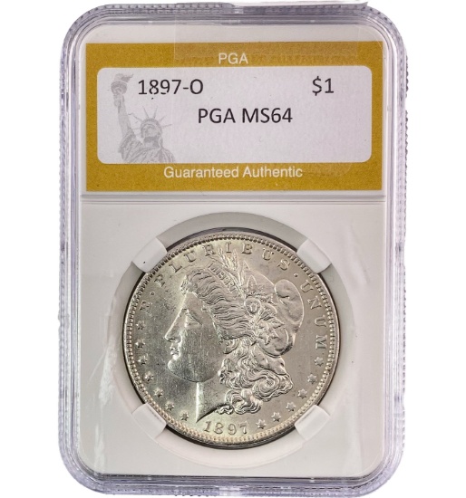 1897-O Silver $1 Morgan Dollar PGA MS64