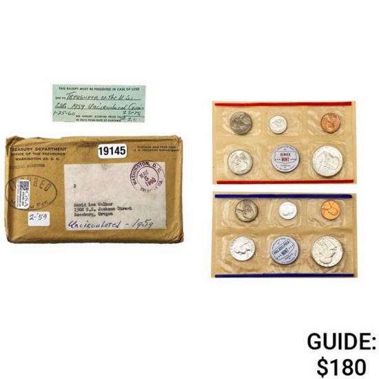 [2] 1959 Gem BU US Mint Sets Lot [20 Coins]