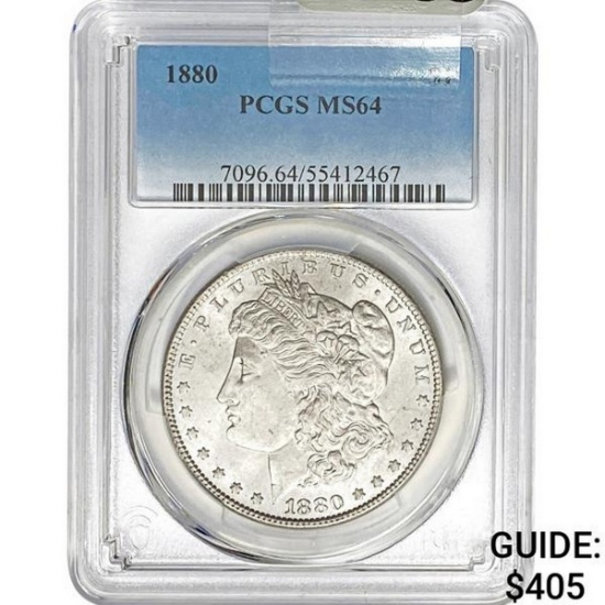 1880 Morgan Silver Dollar PCGS MS64