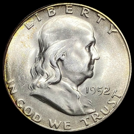 1952-S Silver Half Dollar Franklin SUPERB GEM BU