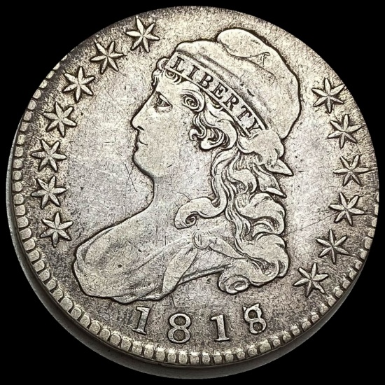 1818 Capped Bust Half Dollar LIGHTLY CIRCULATED