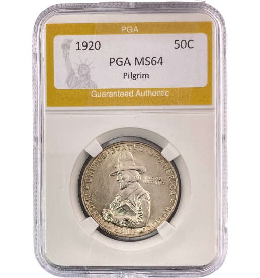 1920 50C Pilgrim PGA MS64