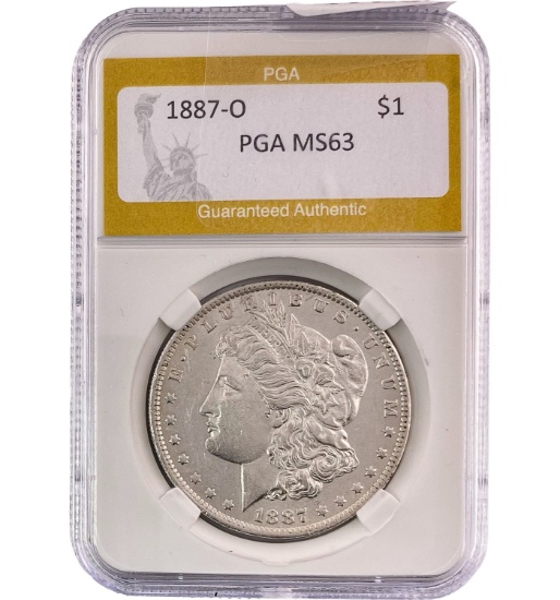 1887-O Silver $1 Morgan Dollar PGA MS63