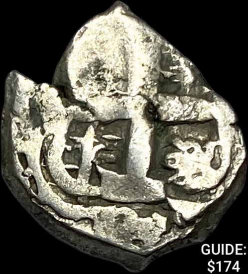 1500s-1600s Spanish Colonial Silver Cob NEARLY UNCIRCULATED