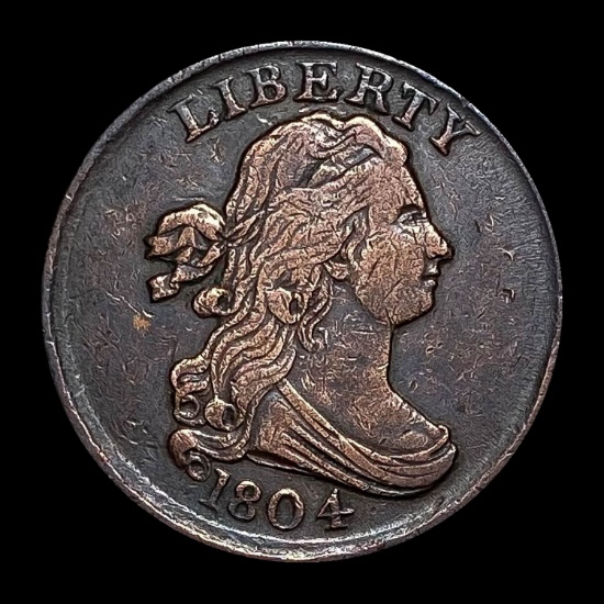 1804 Draped Bust Half Cent NEARLY UNCIRCULATED