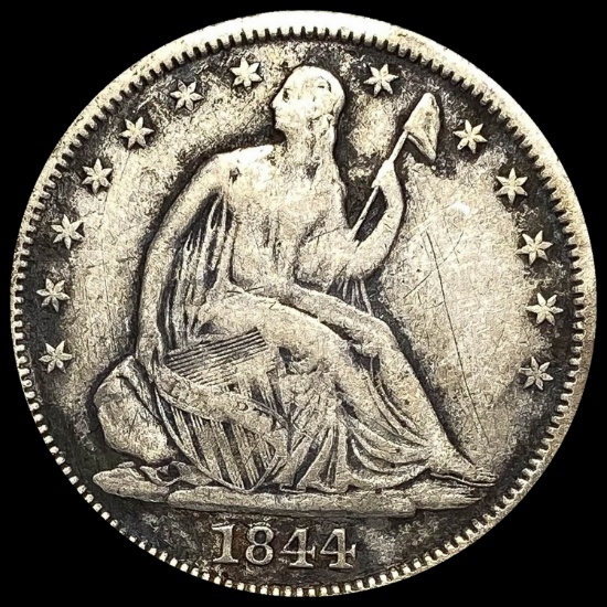 1844-O Silver Half Dollar LIGHTLY CIRCULATED