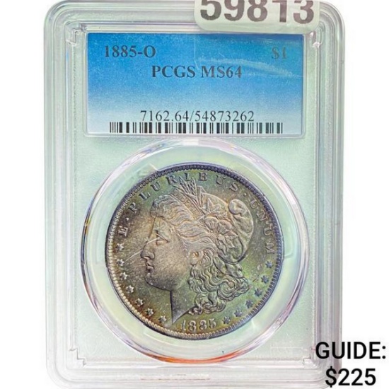 1885-O Morgan Silver Dollar PCGS MS64