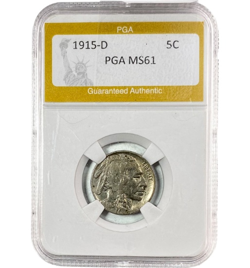 1915-D 5C Buffalo PGA MS61