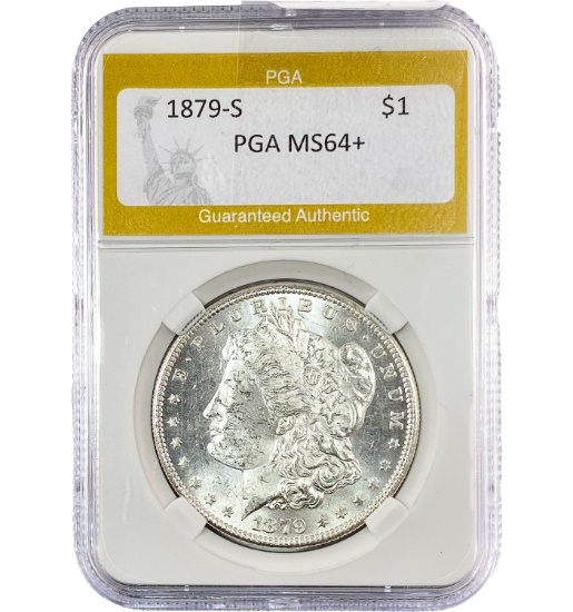 1879-S Silver $1 Morgan Dollar PGA MS64+