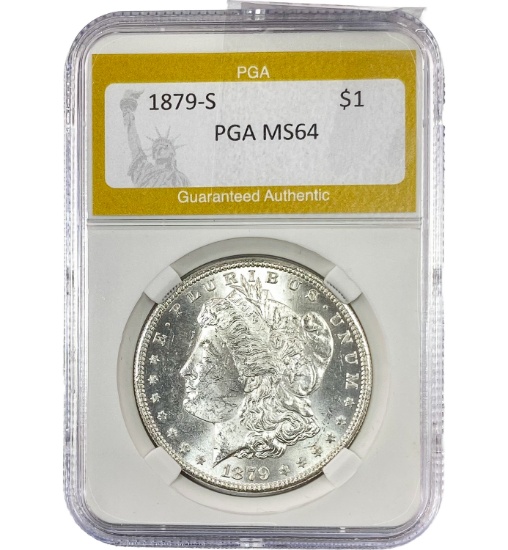 1879-S Silver $1 Morgan Dollar PGA MS64