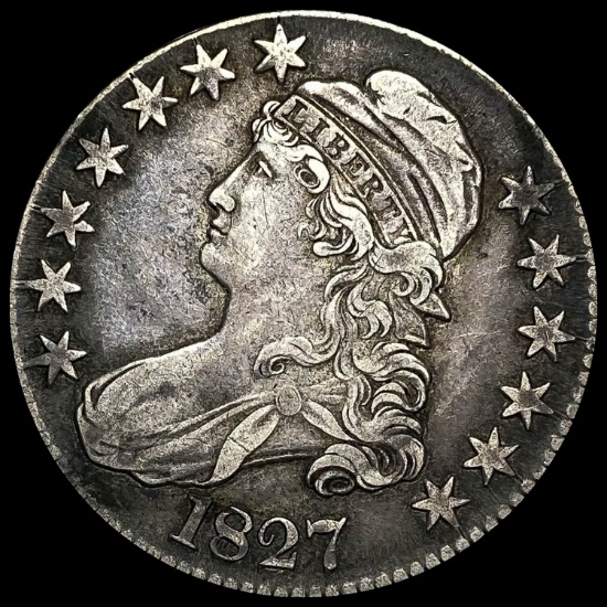1827 Capped Bust Half Dollar NEARLY UNCIRCULATED