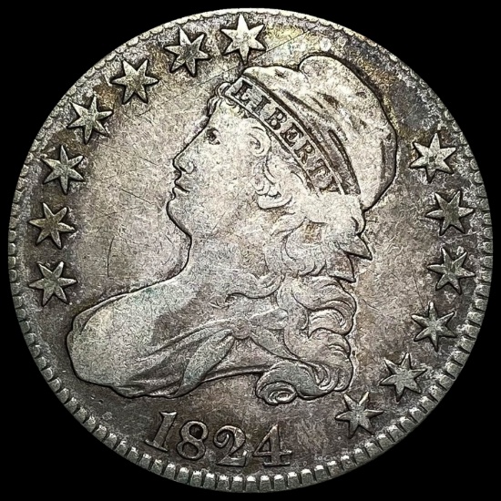 1824 Capped Bust Half Dollar LIGHTLY CIRCULATED