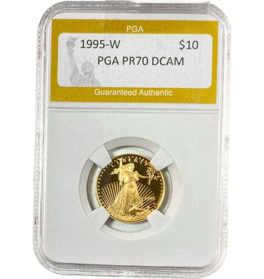 1995-W $10 American Gold Eagle 1/4 OZ PGA PR70 DCAM