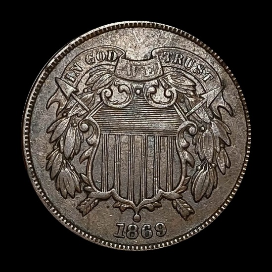 1869 Bronze Two-Cent Piece CLOSELY UNCIRCULATED