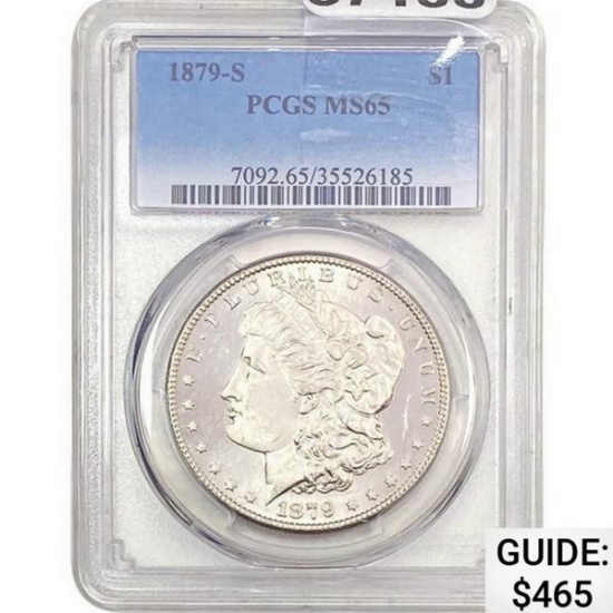 1879-S Morgan Silver Dollar PCGS MS65
