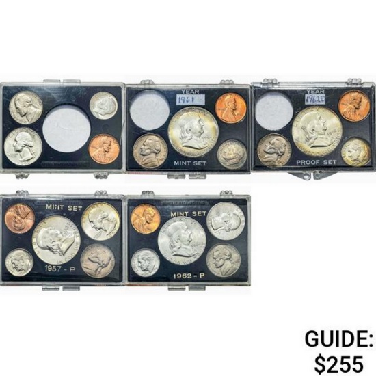 1957-1962 Gem BU US Year Sets [22 Coins]