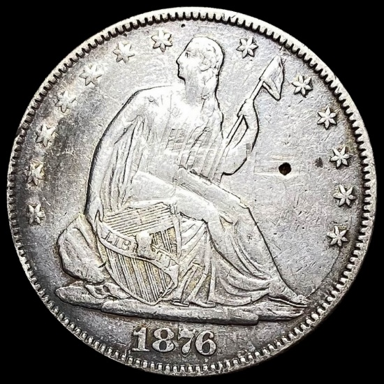 1876 Silver Half Dollar (Seated Liberty) CLOSELY UNCIRCULATED