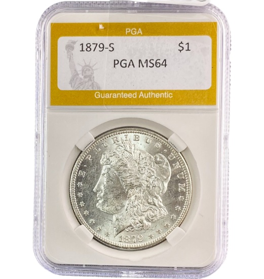 1879-S Morgan Silver Dollar PGA MS64
