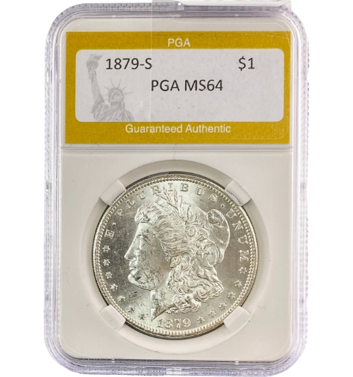 1879-S Morgan Silver Dollar PGA MS64