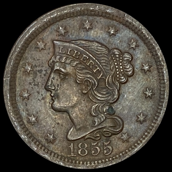 1855 Braided Hair Large Cent CLOSELY UNCIRCULATED